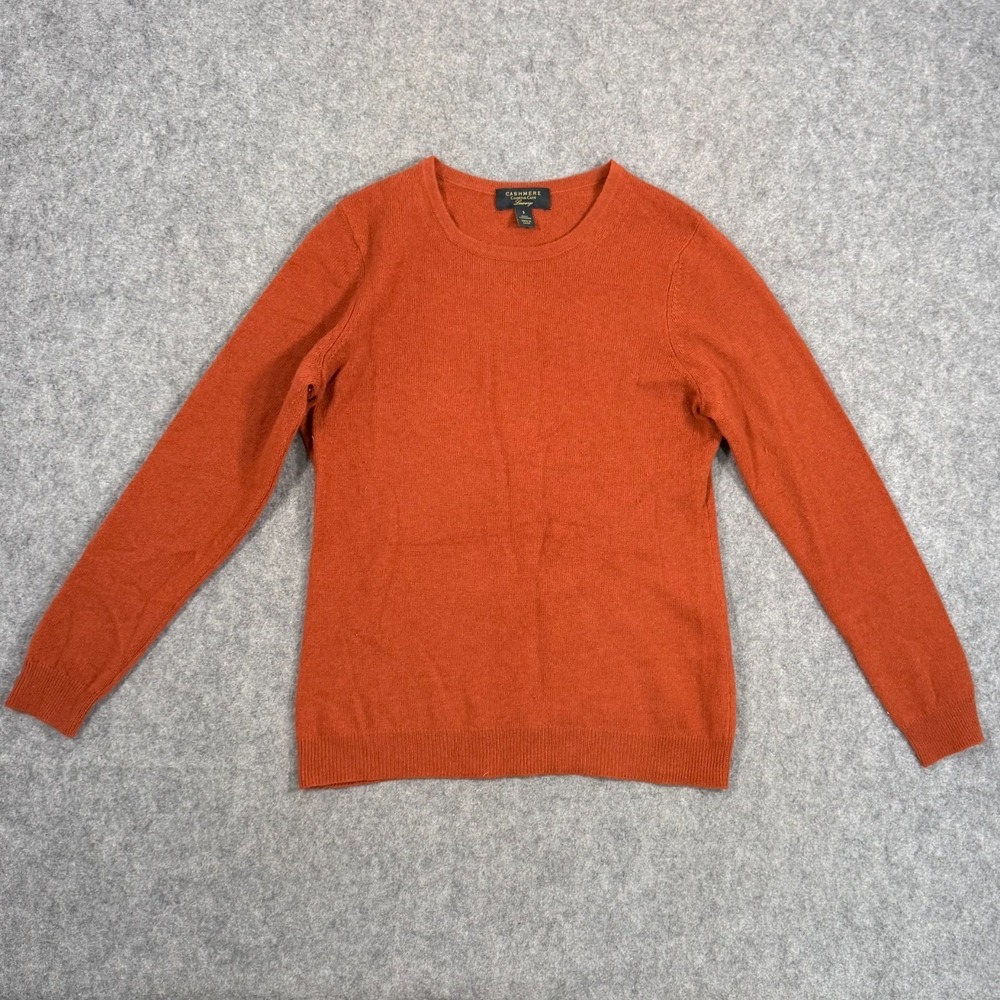 Charter‎ Club Luxury Cashmere Burnt Orange Knit Sweater Women's Size Small